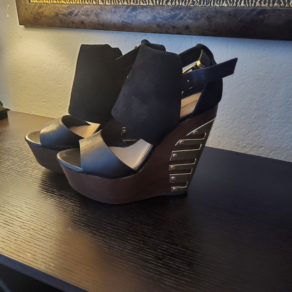Brand new, platform wedges